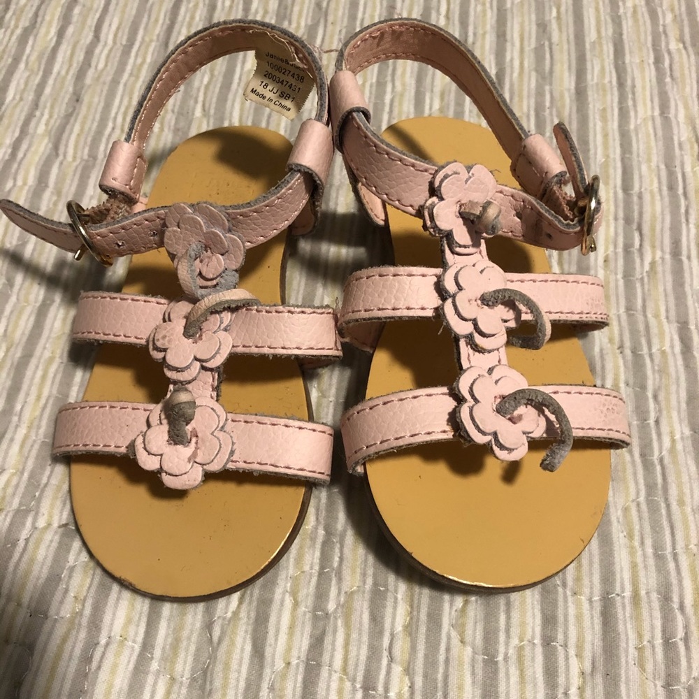 Janie & Jack Pink Rose Sandals